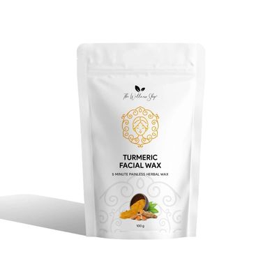 TURMERIC FACIAL WAX - 5 MINUTE PAINLESS HERBAL WAX POWDER (100g) 3.52 Ounce (Pack Of- 1)