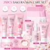 29Pcs Sakura Skincare Set, Skincare for Girls 10-12, Complete Skincare Routine for Clean, Soft and Hydrated Skin, Ideal Gift for Teen Girls view 2
