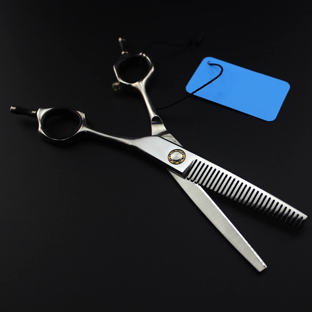 Hair Cutting Scissors, 6 Inch Professional 440c Steel Bearing Scissor Hair Scissors Thinning Rate 15% Barber Haircut Shears Hairdresser Scissors