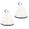 2PCS Sauna Shower Hat Felt Cloth Thickened Water Absorbing Hair Drying Men Women Bath (White Black) view 2