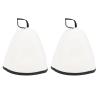 2PCS Sauna Shower Hat Felt Cloth Thickened Water Absorbing Hair Drying Men Women Bath (White Black) view 3