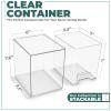 Sorbus Acrylic Storage Containers - 2 Pack, Stackable Storage Bins Set for Bathroom Organization - Clear Acrylic Drawer Organizers - Makeup Case Pull-Out Drawers (7.6 Tall) view 3