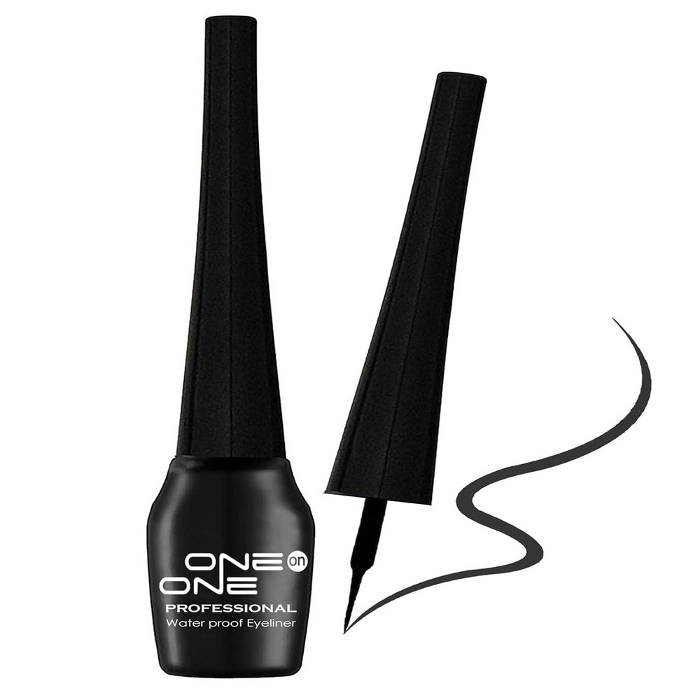 Waterproof Eyeliner, Black (5 ml) | Waterproof Color Liquid Eyeliner | Quick Dry Smudge Proof | Long Lasting Eye Makeup | Black | 5 ml
