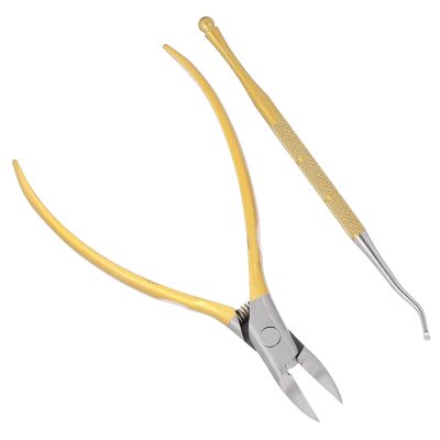 Cuticle Remover, Cuticle Nippers Cuticle Trimmer Nipper Toe Nail Clipper Pedicure Remover Tools for Ingrown Toenail (Gold)