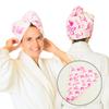 Barbie Microfiber Hair Towel Wrap Turban for Bath/Beauty/Travel for Straight, Wavy & Curly Hair, 2 Pack, Valentine's Day Gift (Officially Licensed Product) by Franco view 1