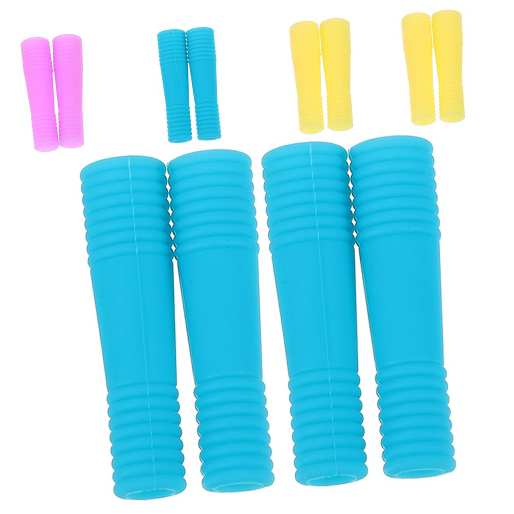 BEBEMOKO 6pairs Slip Cuticle Scissor Handle Covers Nail Accessories for Safety Trimmer Handle Protection Random Color