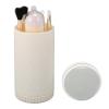 6 Pieces Makeup Brush Set Portable Synthetic Brushes Set with Storage Bucket, Mirror Lid, Travel Makeup Brush Set for Makeup Beginners (White) view 2