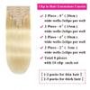 Hair Extensions #613 Blonde Color Clip in Hair Extensions 8Pcs 16-26Inch Long Straight Real Human Hair Extensions Clip Ins Brazilian Remy Hair with 18 Clips  Hair Extensions Clip in(20inches 120g) view 3