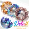 Banatra Beaded Hair Ties Rhinestone Hair Scrunchies Fancy Ponytail Holders Hair Accessories for Women and Girls (Pack of 3) view 4