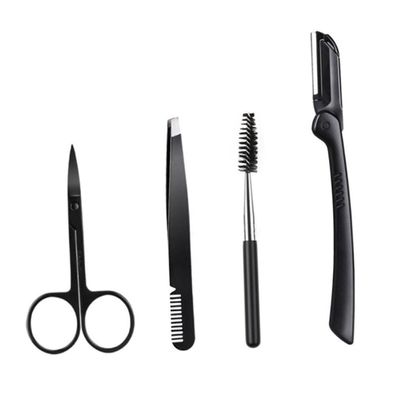 OHPHCALL 4pcs Eyebrow Trimmer for Women Beauty Tools Brow Brushes Eyelash Comb Clipper Multi-purpose Eyebrow Care Kit