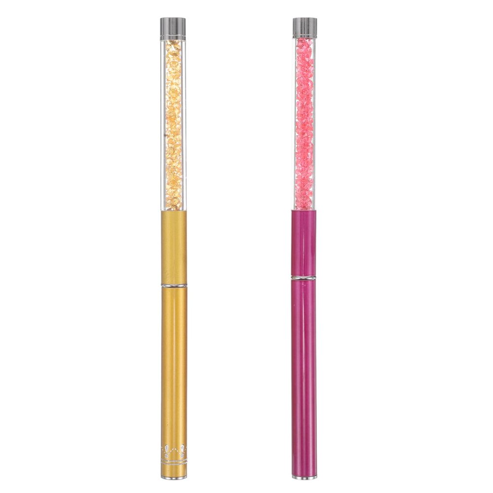 MERRYHAPY 2pcs Eyelash Brushes with Rhinestone Handles Soft Spiral Mascara Applicator for Eyelash Grooming Gentle Makeup Tool for Beautiful Curled Lashes for Daily Use and Special Occasions