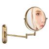 PDOLIGBDN 6/8-Inch Wall Mounted Makeup Mirror with Magnification, Double Sided Swivel Vanity Mirror, 360 Degree Swivel, Extendable Arm, for Bathroom, No Light, Antique Copper(8in,7X) view 1