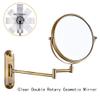 PDOLIGBDN 6/8-Inch Wall Mounted Makeup Mirror with Magnification, Double Sided Swivel Vanity Mirror, 360 Degree Swivel, Extendable Arm, for Bathroom, No Light, Antique Copper(8in,7X) view 2