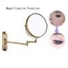 PDOLIGBDN 6/8-Inch Wall Mounted Makeup Mirror with Magnification, Double Sided Swivel Vanity Mirror, 360 Degree Swivel, Extendable Arm, for Bathroom, No Light, Antique Copper(8in,7X) view 3