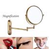 PDOLIGBDN 6/8-Inch Wall Mounted Makeup Mirror with Magnification, Double Sided Swivel Vanity Mirror, 360 Degree Swivel, Extendable Arm, for Bathroom, No Light, Antique Copper(8in,7X) view 4