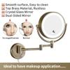 DAHSLNWKN Makeup Mirrors Wall Mounted, Magnify Folding Extendable Vanity Mirrors with Lights(10X) view 2