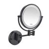 10X Magnifying Wall Mounted Makeup Mirror, 8In Magnification Makeup Mirror Adjustable 360 Swivel Extendable Cosmetic Vanity Mirror Mirrors for Bathroom Vanity,Black,hardwire(Black,Plugging) view 1