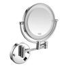 10X Magnifying Wall Mounted Makeup Mirror, 8In Magnification Makeup Mirror Adjustable 360 Swivel Extendable Cosmetic Vanity Mirror Mirrors for Bathroom Vanity,Black,hardwire(Chrome,Hardwire) view 1