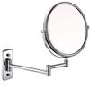 PDOLIGBDN Wall Mounted Makeup Mirror, 8-Inch Two-Sided Swivel Wall Mount Mirror with Magnification, Flexible Gooseneck, and Locking Suction, No Light, for Bathroom(3X) view 1