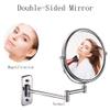 PDOLIGBDN Wall Mounted Makeup Mirror, 8-Inch Two-Sided Swivel Wall Mount Mirror with Magnification, Flexible Gooseneck, and Locking Suction, No Light, for Bathroom(3X) view 3