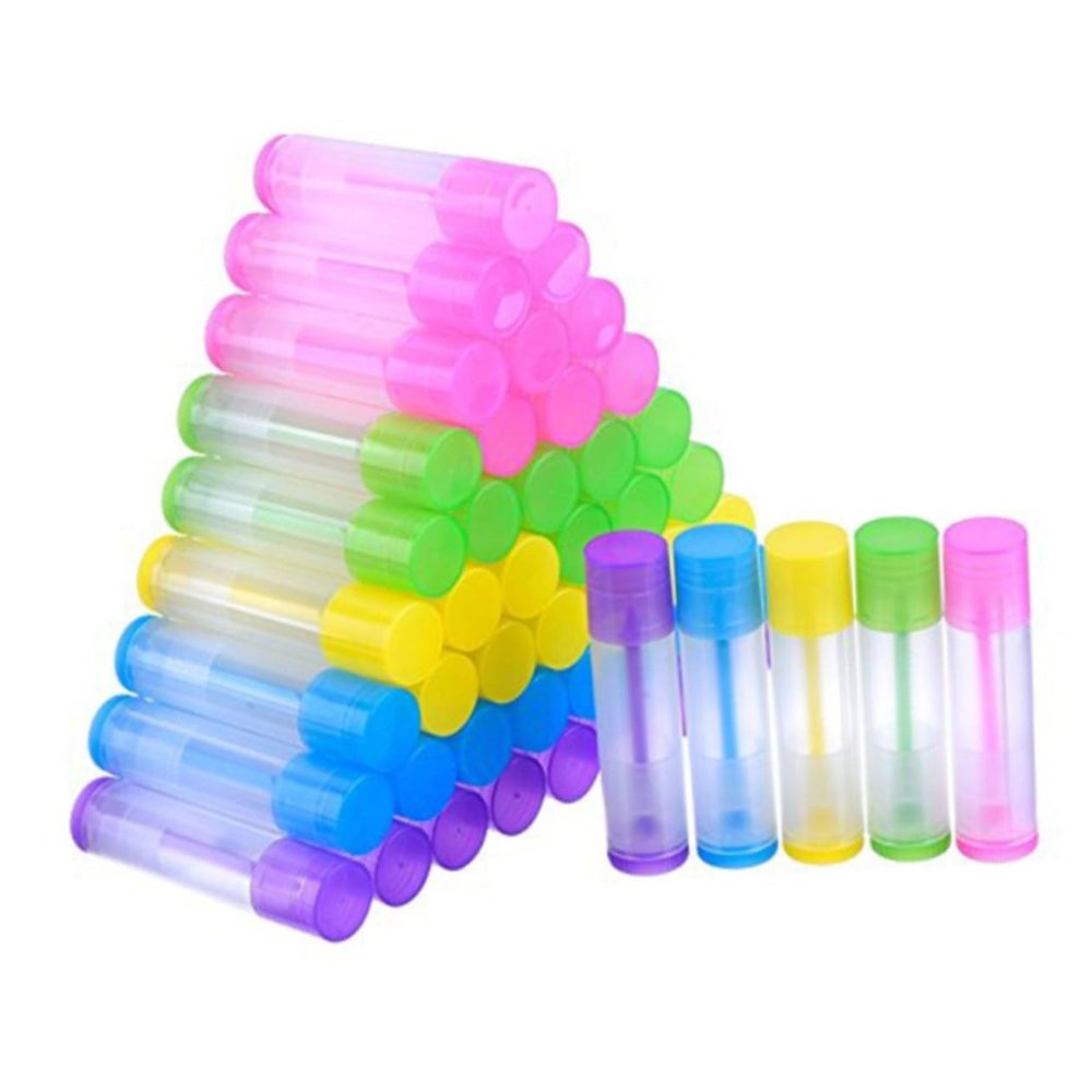 SKISUNO 50pcs Lip Balm Tubes Lipstick Containers for Homemade Makeup and Versatile for Lipsticks Body Butters