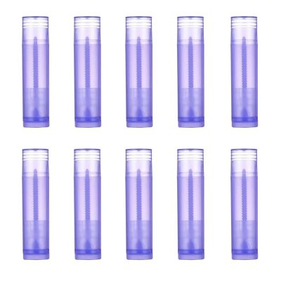 10 PCS 5 Gram Twist up Lip Balm Tubes Lip Balm Containers Plastic Lipstick Tubes Empty Lip Gloss Vials Homemade Lip Balms Purple