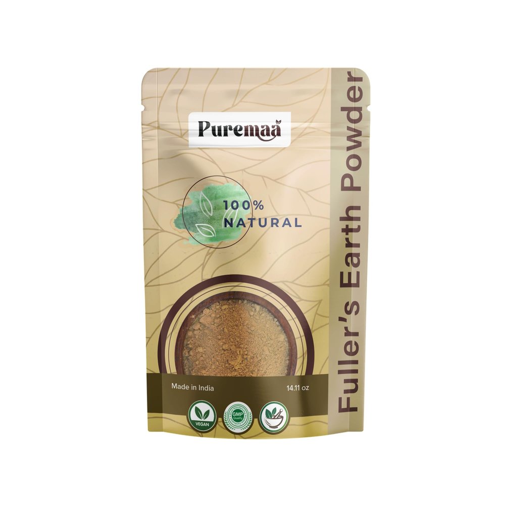 100% Pure Fuller's Earth Powder Multani Mitti 400 grms | Natural Skincare for Cleansing, Exfoliation & Oil Control | (14.11 OZ)