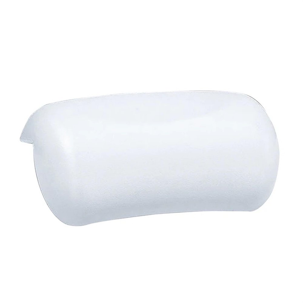 Bath Pillow Bathtub Headrest Soft Waterproof Bath Pillows Suction Cups Bath Neck Cushion Bathroom Accessories(White)