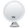 10X Magnifying Makeup Mirror- Suction Cup Cosmetic Mirror for Vanity, Bathroom, and Travel & 30X Magnifying Makeup Mirror - Stick On, Ultra Portable Travel Cosmetic Mirror for Precise Makeup Bundle view 2