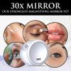 30X Magnifying Makeup Mirror - Stick On, Ultra Portable Travel Cosmetic Mirror (Chrome) & 30X & 20X Magnifying Mirror Set for Makeup - Ultra Precise, Strong Suction, Stick On Bathroom Mirror Bundle view 4