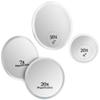 20X & 7X Magnifying Mirror Set Combo with 3 Suction Cups Each - Compact & Travel Ready (Glass) & 30X & 20X Magnifying Mirror Set for Makeup - Ultra Precise, Strong Suction, Bathroom Mirror Bundle view 1