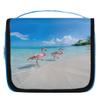 Ourtheme Beach Flamingos Traveling Toiletry Bag for Women Men Portability Hanging Makeup Bag Shaving Bag for Travel Toiletries Cosmetics Organizer view 1