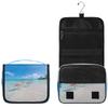 Ourtheme Beach Flamingos Traveling Toiletry Bag for Women Men Portability Hanging Makeup Bag Shaving Bag for Travel Toiletries Cosmetics Organizer view 2