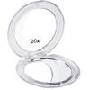 30X & 20X Magnifying Mirror Set for Makeup - Ultra Precise, Strong Suction, Stick On Bathroom and Hollywood Mirrors & Small Compact 20X Magnifying Mirror for Travel - Handheld and Foldable Bundle view 3