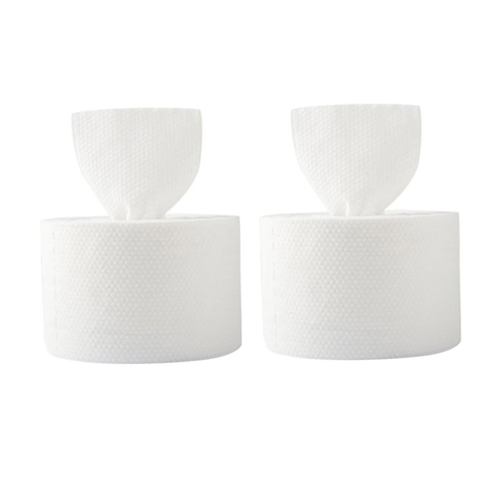 MOTHNUR 2rolls Cotton Cleansing Wipes Dual-use Face Towels for Travel Soft and Absorbent Makeup Remover Safe for No Chemicals Additives