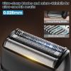 Electric Razor for Men, Electric Foil Shavers with 3 Blade Heads, LED Display&USB-C Fast Charge 90-Minute runtime & IPX7 Waterproof, Wet/Dry Trimmer for Face Sensitive Skin & Thick Beards view 2