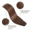 Hair Extensions #4 Chocolate Brown Clip in Hair Extensions Real Human Hair Extensions Soft Silky Straight Clip in Remy Hair Extensions for Women 8pcs 120g/set Hair Extensions Clip in(16inches 120g) view 3