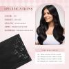 Hyssiet Invisible Clip in Real Human Hair Extensions,18 Inch 1B Natural Black Remy Thick Straight Clip Hair,7 Pieces With 16 Clips 85 Gram No Slip No Shedding Comfortable All Day Wear view 2