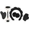 6pcs Facial Care Tools Set, Spa headband wristband and Silicone facial cleansing brush, Jade Roller and Gua Sha Tools Set, suitable for women's personal care and self-care gifts view 1