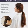 150 Pcs Seamless Elastic Hair Ties No Damage for Thick & Thin Hair, Ponytail Holders, Elastics, Soft Pony Tails Bands for Women, Dark Brown & Light Brown & Gray view 3