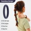 150 Pcs Seamless Elastic Hair Ties No Damage for Thick & Thin Hair, Ponytail Holders, Elastics, Soft Pony Tails Bands for Women, Dark Brown & Light Brown & Gray view 4