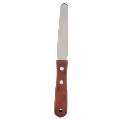Horoper Metal Waxing Spatula, Waxing Knife, Waxing Scraper, Metal Wax Mixing Knife, Applicator, Wooden Handle Hair Removal Tool