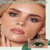 2Pcs Waterproof Green Mascara Volume and Length,Long Lasting Color Liquid Tubing Mascara Lash Extensions for Eyelashes,Smudge-Proof Curling Voluminzing Colorful Mascara Cosplay Party Women Eye Makeup view 2