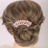 Chargances Vintage Pearl Beaded Hair Comb Bridal Pearl Leaf Side Combs with Long Teeth Wedding Hair Accessories for Women view 1