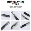 Slide Out Razor for Men, Professional Classic Barber Straight Edge Razor with 10 Single Edge Blades, Manual Shaver Salon Quality Razor for Close Shaving (Black) view 4