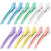 12 Pcs Hair Clips for Women Styling with Silicone Band, Professional No Crease Duck Billed Hair Roller Clips for Sectioning, Large Salon Hair Cutting Clip for Thick and Thin Hair view 1