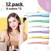 12 Pcs Hair Clips for Women Styling with Silicone Band, Professional No Crease Duck Billed Hair Roller Clips for Sectioning, Large Salon Hair Cutting Clip for Thick and Thin Hair view 2