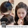 4PCS Rhinestone Flower Bump It Up Volume Hair Base Inserts with Comb Hair Cushion Invisible Fluffy Hair Pad Clip Volume Hair Base Hair Bump Clip Hair Volumizing Accessories (Random Color) view 4