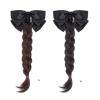 WEISUYUUS Girls Ponytail Wigs Hair Extensions Casual Hairpiece for Holiday Photography Elegant Claw Clip Hair Extensions view 3
