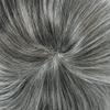 Hair Wonders Toupee for Men Hair System Real Human Hair Full Poly Skin Hairpiece for Men Replacement Systems Invisible Hairline Protesis Capilar #1B60#1B Off Black+60% Grey 8x10 view 4